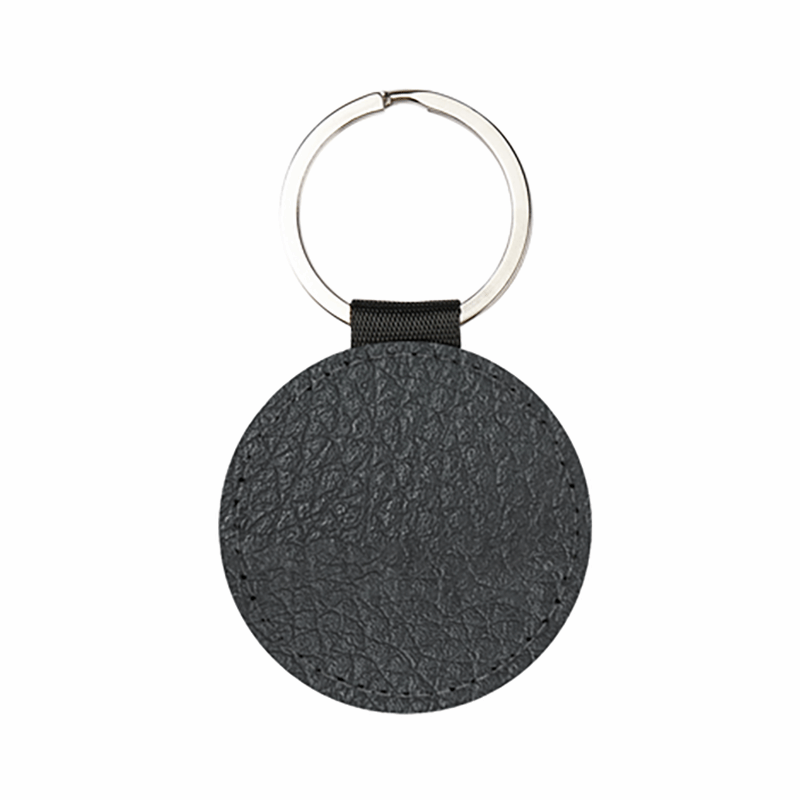 Leather Circular Keychain