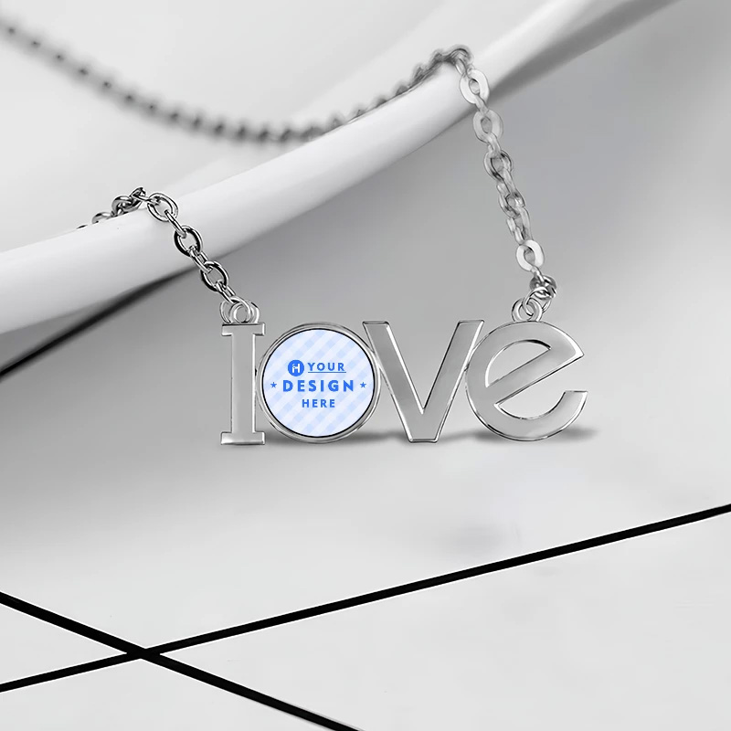 Lovers Pendant Necklace LOVE Letter