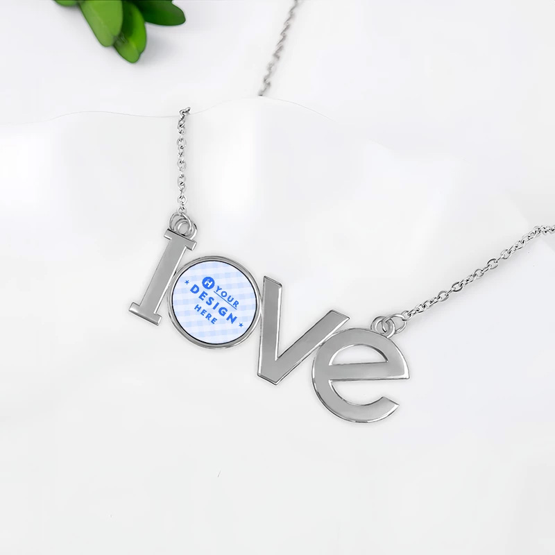 Lovers Pendant Necklace LOVE Letter