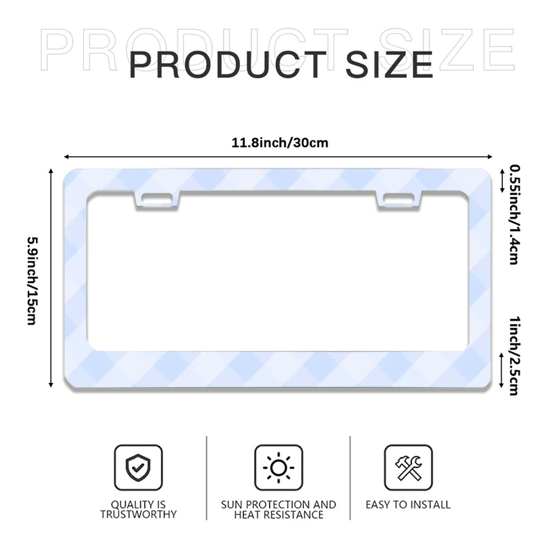 License Plate Frame (Flat Hole)