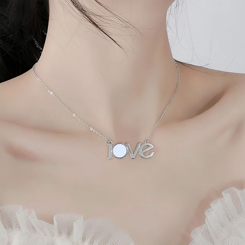 Lovers Pendant Necklace LOVE Letter