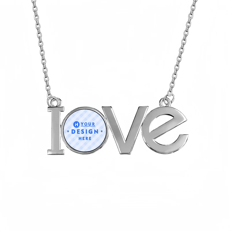 Lovers Pendant Necklace LOVE Letter