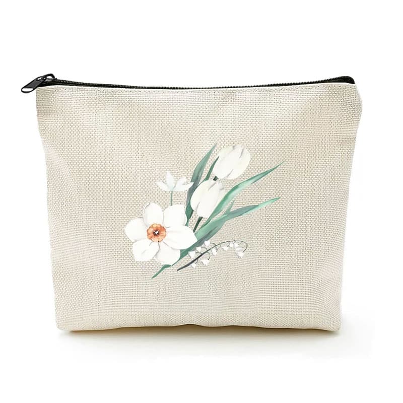 Linen Cosmetic Bag