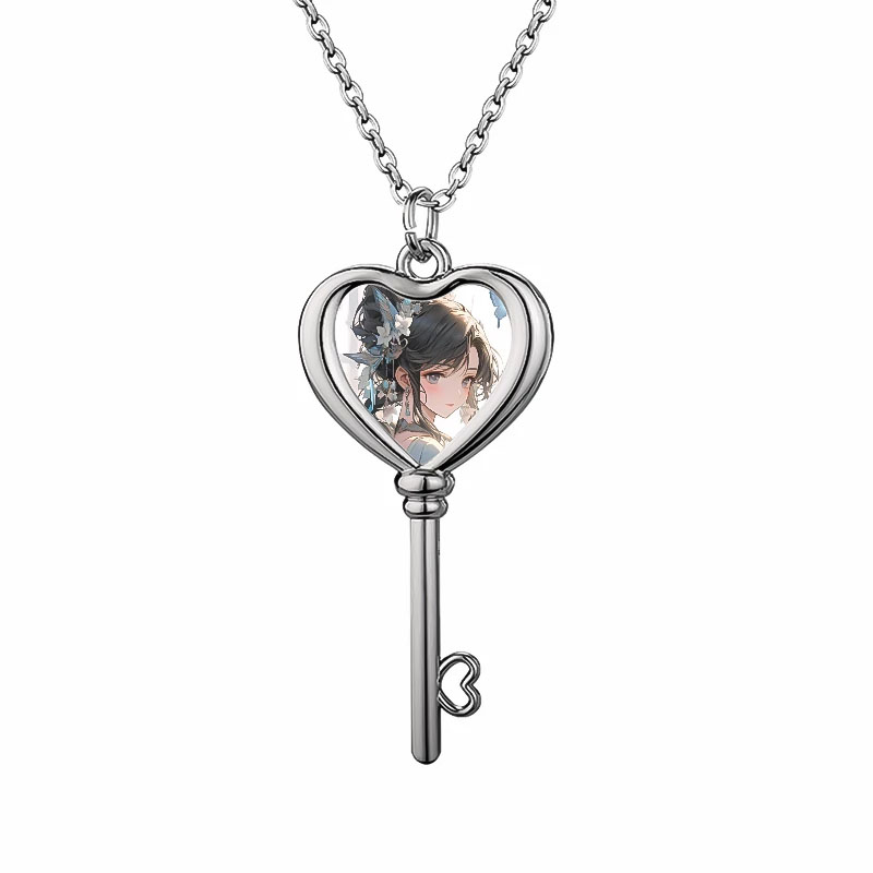 Heart Shaped Key Necklace